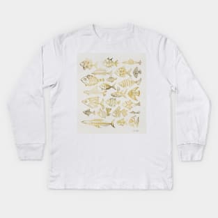 fish inkings gold Kids Long Sleeve T-Shirt